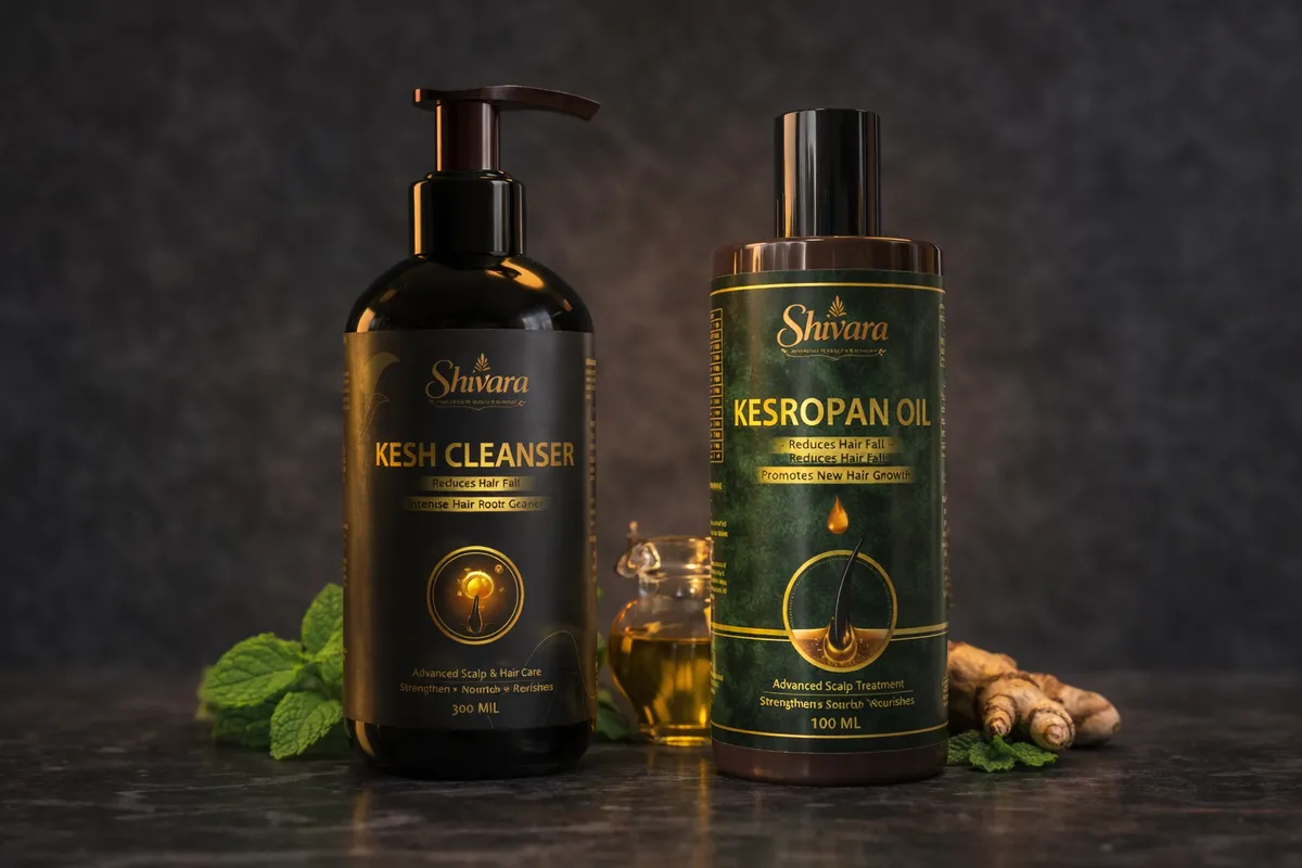 Keshropan Hair Oil And Cleanser Shampoo For Strong And Healthy Hair Pack of 2