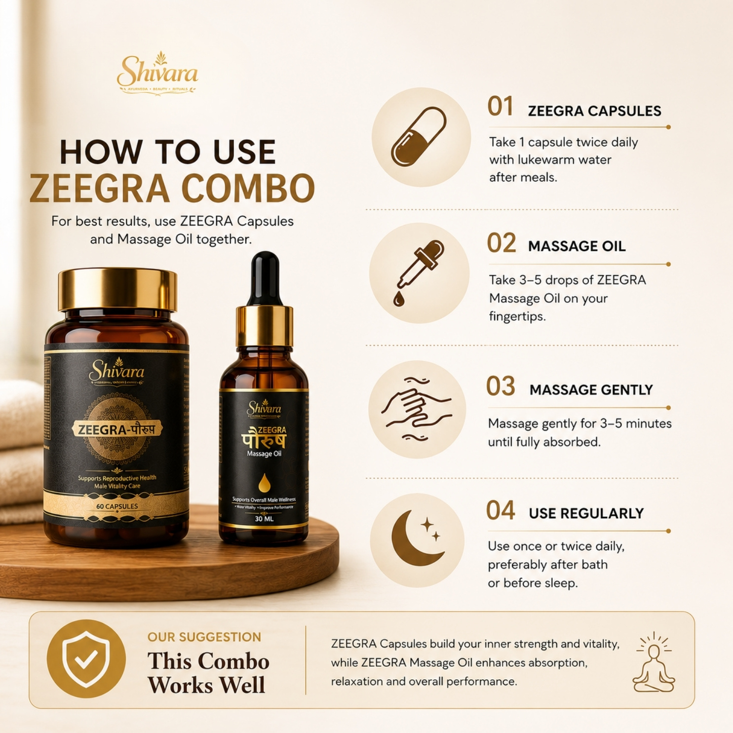 Zeegra Oil And Capsules For Men Pack Of 2