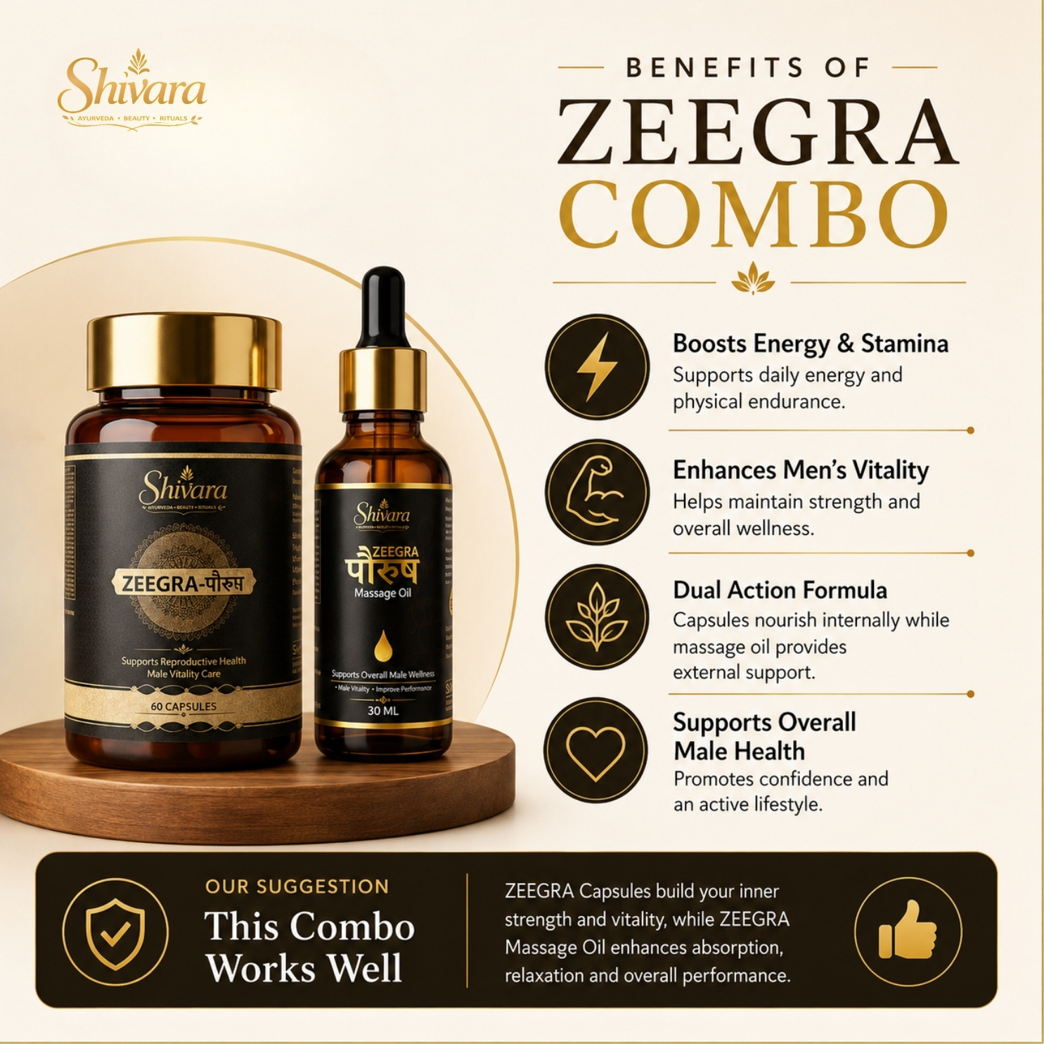Zeegra Oil And Capsules For Men Pack Of 2